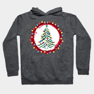 Holiday Classic Christmas tree with Chirstmas lights Hoodie